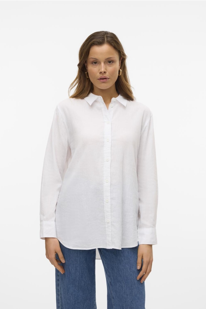 VMLINN LS SHIRT WVN NOOS 10305085 Snow White